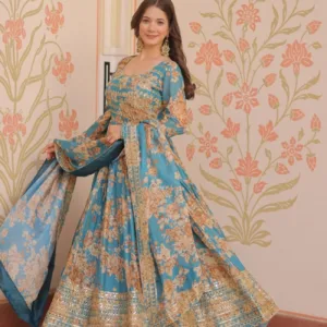 Premium Designer Readymade Gown-Dupatta