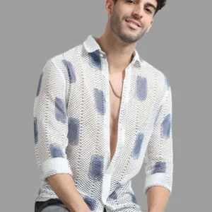 SUPERB IMPORTED PURE KINET FABRIC PRINTED FULL SLEEVE SHIRT