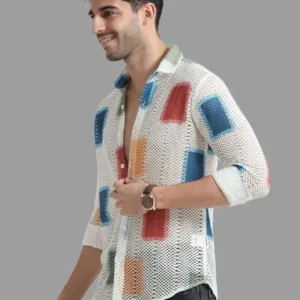 SUPERB IMPORTED PURE KINET FABRIC PRINTED FULL SLEEVE SHIRT