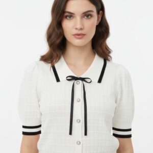 SAILOR TOP WITH BOW DETAILS
